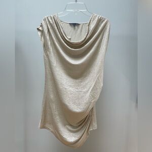 Light taupe sleeveless top